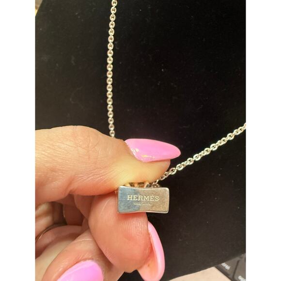 Hermès Birkin Amulette Pendant Necklace*925 Sterling Silver*Fabulous Condition - Picture 2 of 3